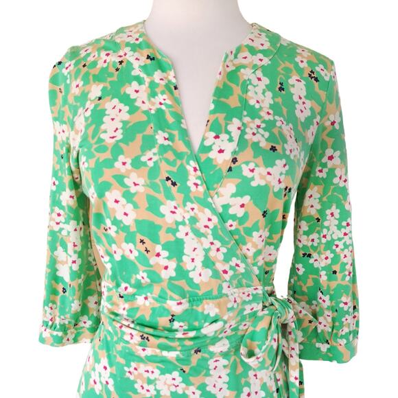 Lilly Pulitzer Silk Jersey Green Floral Midi Dress - Picture 6 of 8